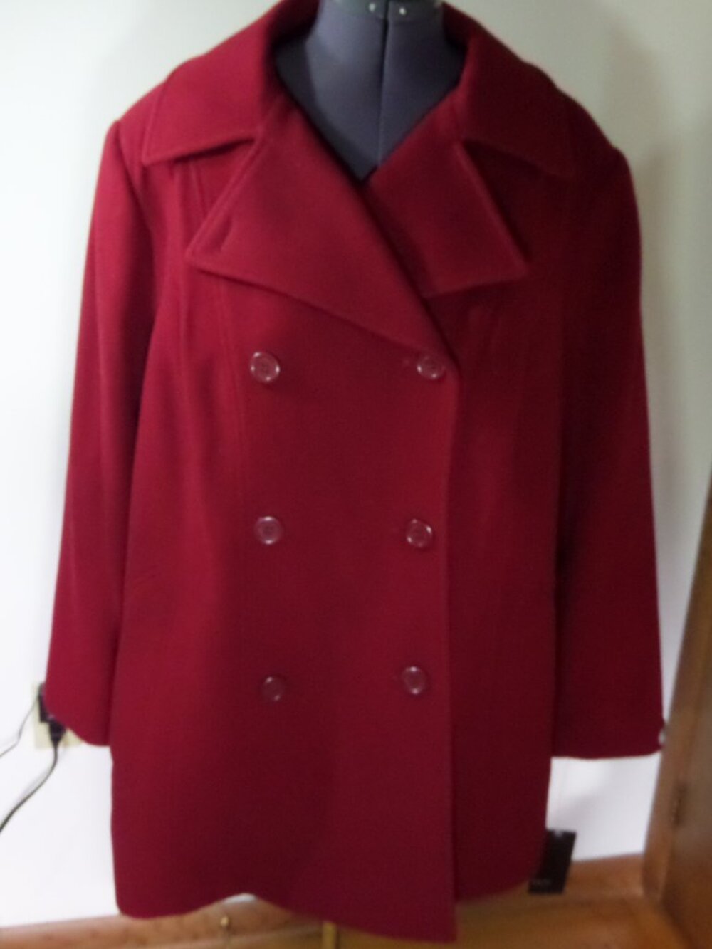 Jason Kole Womens  Winter Coat  Dark Red Wool Blend  SZ 2X NWT